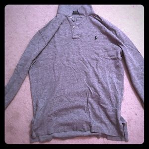 Large gray polo long sleeve