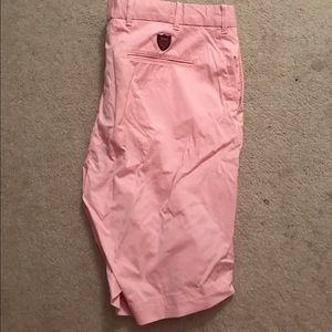 Pink polo golf shorts