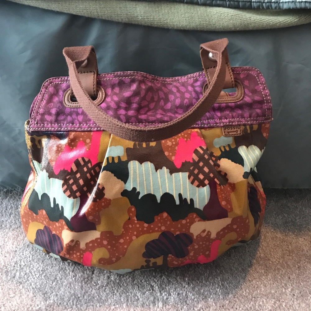 Flowered Fossil tote