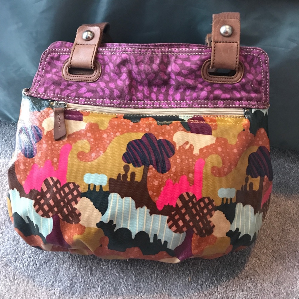 Flowered Fossil tote - Picture 2 of 3