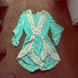 Illa Illa turquoise romper. Size medium