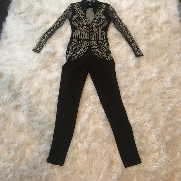 black studded jumpsuit
