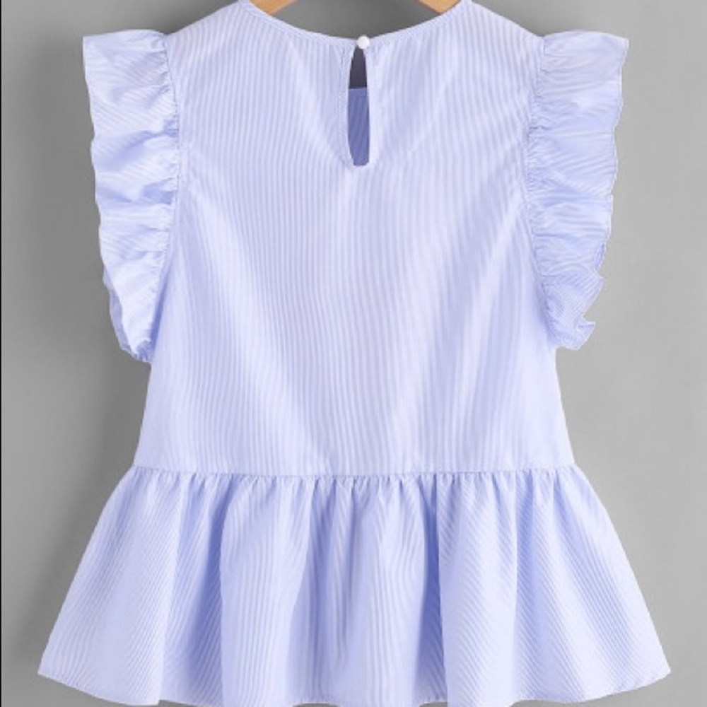Embroidered Peplum Top - Picture 2 of 3