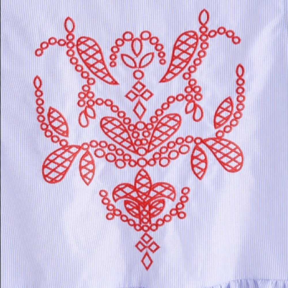 Embroidered Peplum Top - Picture 3 of 3