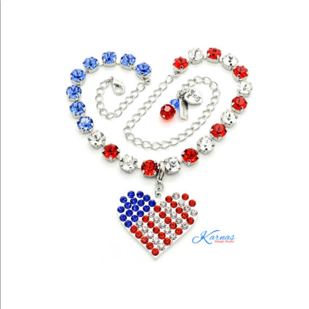 🇺🇸 LADY LIBERTY 8mm Crystal Necklace & Pendant