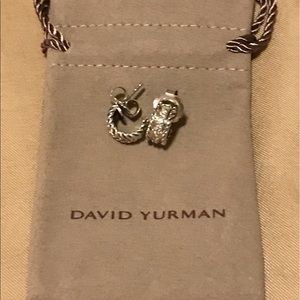 David Yurman small pavé hugger earrings