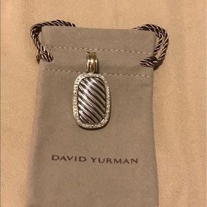David Yurman carved cable enhancer with diamonds