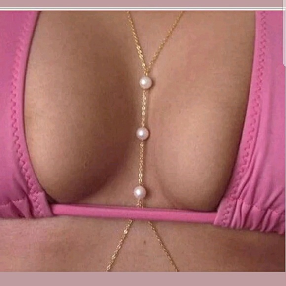 ❤TRADED❤Sexy gold bikini body chain - Picture 3 of 3