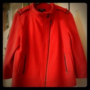 Tribal Wool-blend Peacoat with 3/4 length sleeves