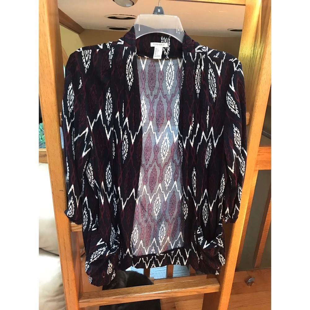 Aztec print cardigan