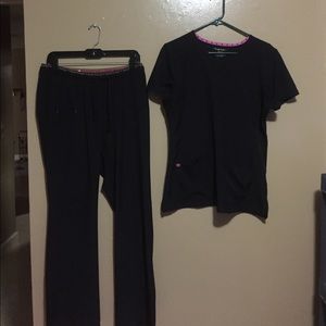 HeartSoul Black scrub set