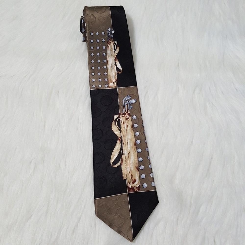 Oscar de la Renta vintage golf tie - Picture 2 of 7