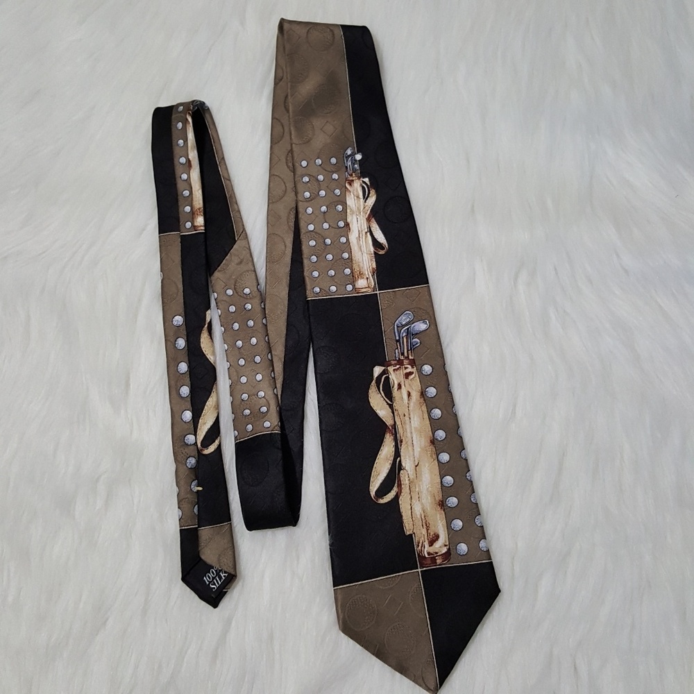 Oscar de la Renta vintage golf tie - Picture 5 of 7