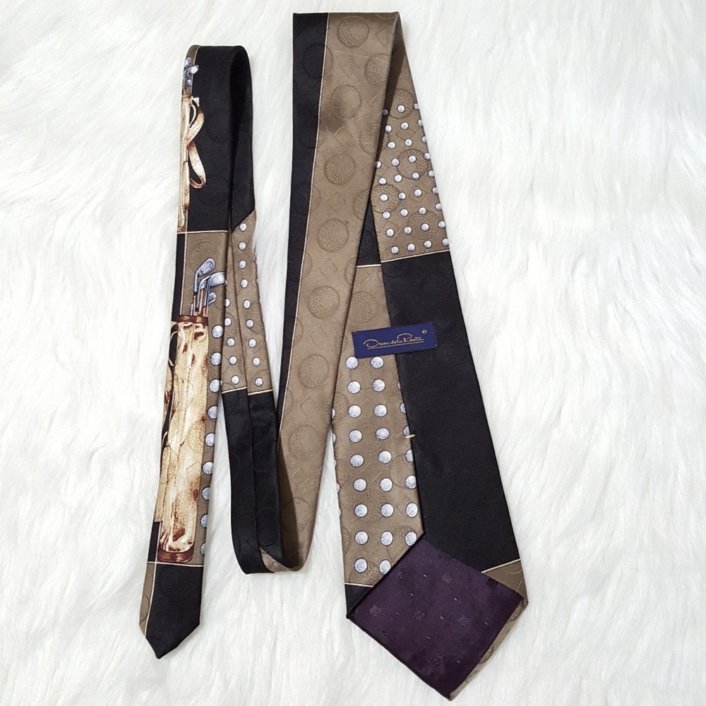 Oscar de la Renta vintage golf tie - Picture 6 of 7