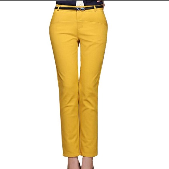 NWT size 2 yellow The Limited pencil pant - Picture 2 of 5