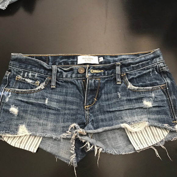 Dark blue jean shorts size 00 - Picture 1 of 3