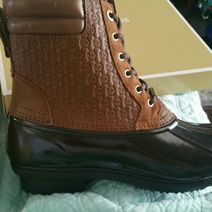NWT Michael Kors Leather Bootie Rainboots