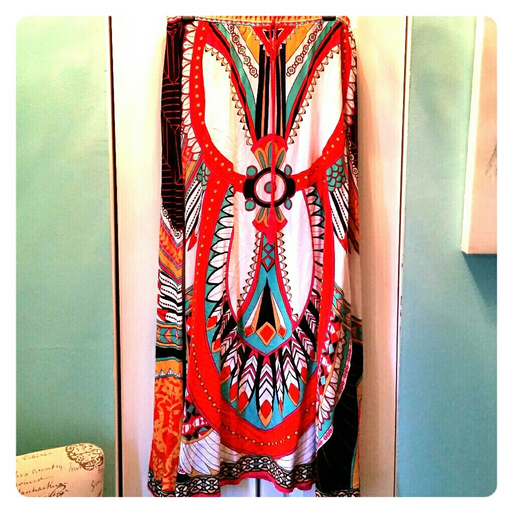 Flying tomato tribal print maxi skirt