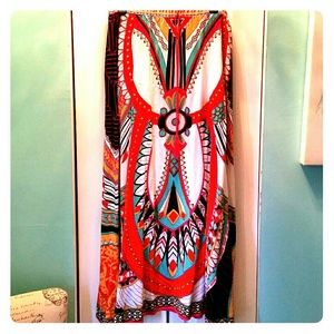 Flying tomato tribal print maxi skirt