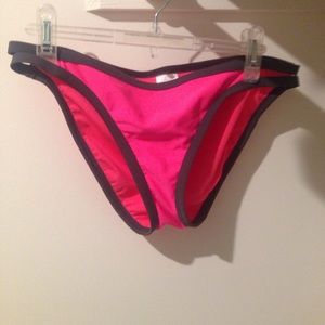 Pink/ dark gray bikini bottom