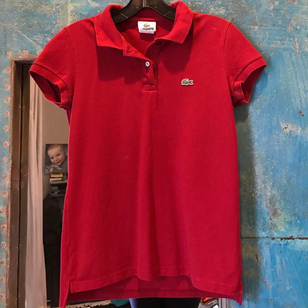 Crimson Lacoste Polo