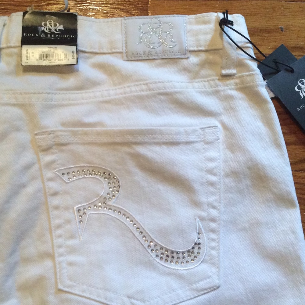 Rock & Republic Virgin White Jeans 16M