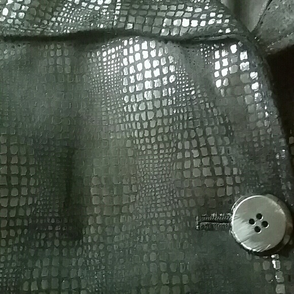 CHICO'S leather jacket/blazer sz 1 - Picture 4 of 9