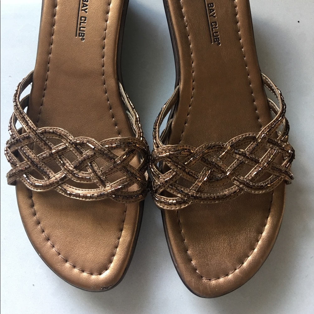 Montevideo bay club slides with wedge heel
