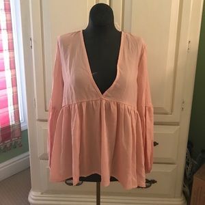 Pink High Low Blouse