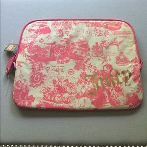 Brand New Pink Toile Juicy Couture LapTop Case