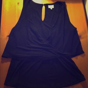 Black sleeveless Anthropologie top, size M