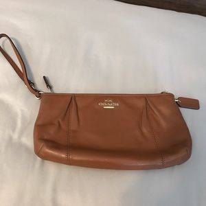 Brown Coach wristlet