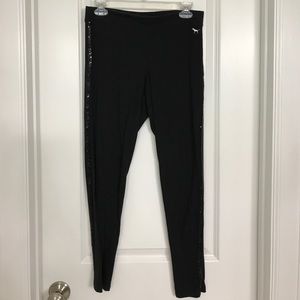 Victoria's Secret PINK black sequin leggings