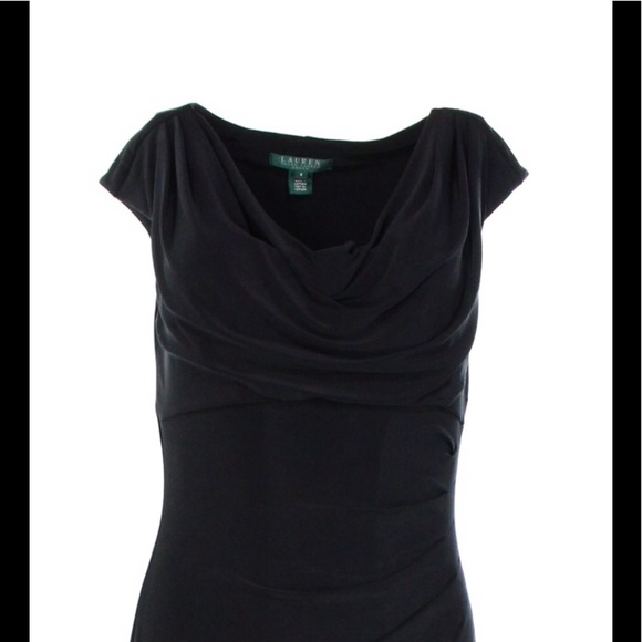 Ralph Lauren Cowl-Neck Stretch Sheath Dress - Picture 2 of 3