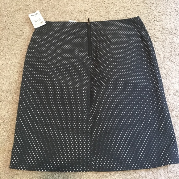 🎁 NWT Kenar Navy Polka Dot Pencil Skirt - Picture 2 of 3