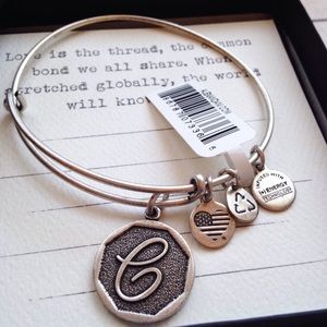 Alex and Ani Silver C Initial Bracelet NWB