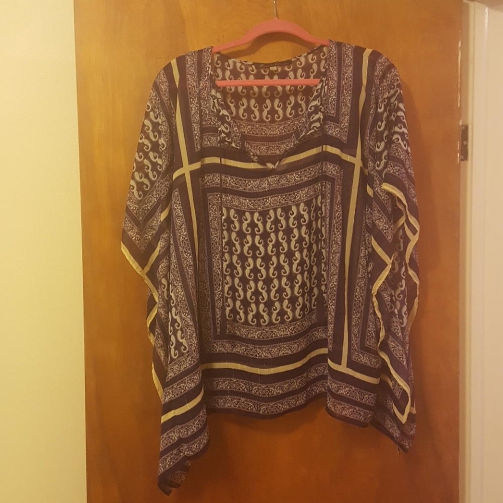 Flutter sleeve sheer top