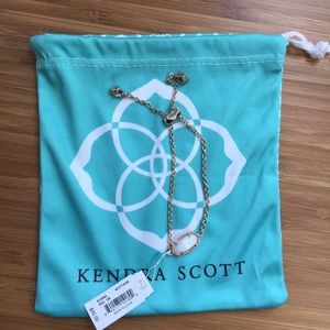 NWT Elaina adjustable chain bracelet white pearl