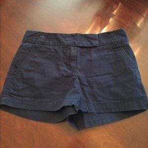 J Crew- 3" inseam, navy blue shorts