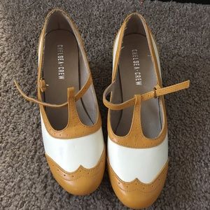 Chelsea•Crew oxfords heels size 7 yellow