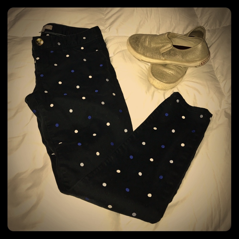 Banana Republic Skinny Ankle Dot Sz 25