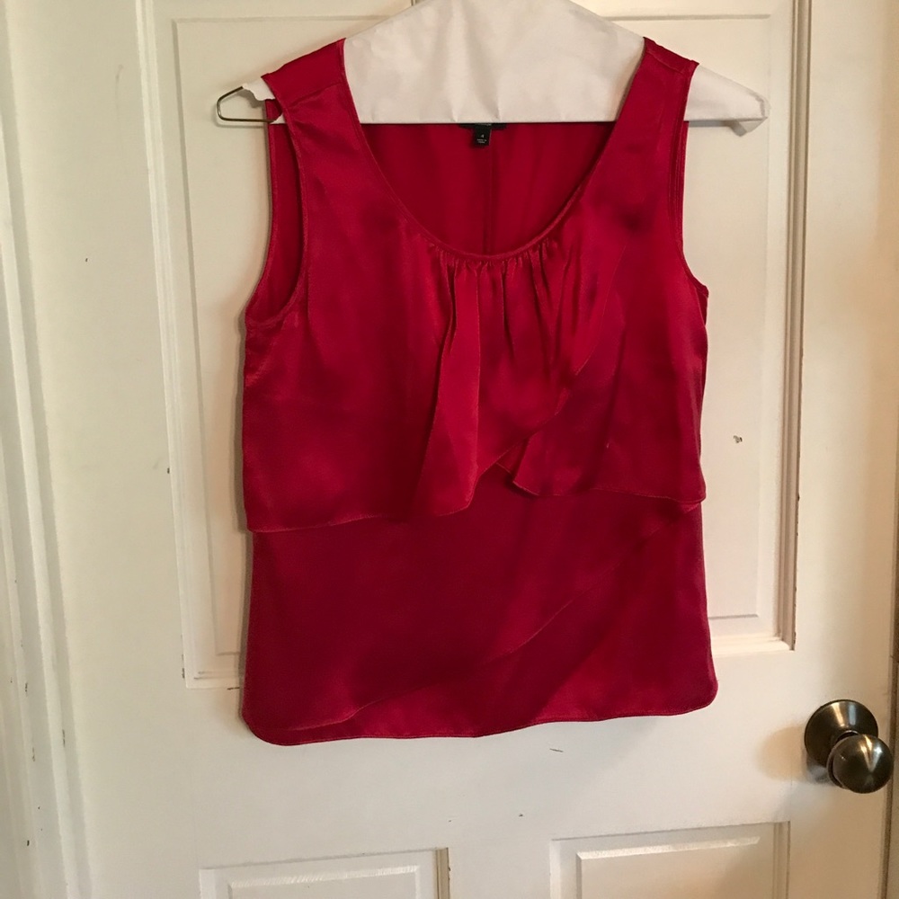 Talbots Red Silk top, size 4