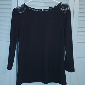 Forever 21 black long sleeve blouse