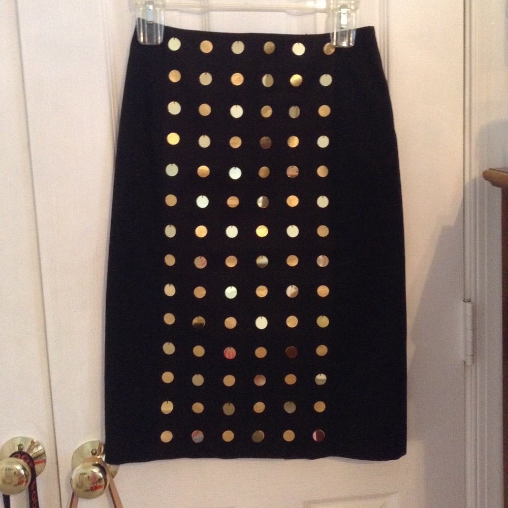 Kate Spade Saturday gold dot skirt