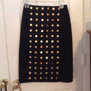 Kate Spade Saturday gold dot skirt