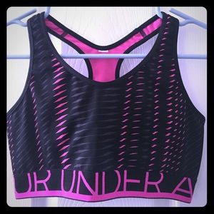 New Black and Pink Under Armour Sports Bra
