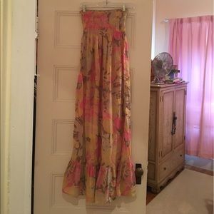 Tommy Bahama strapless floral maxi dress