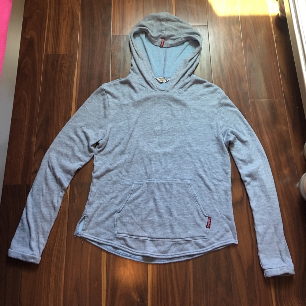 Hard Tail light blue hooded sweatshirt