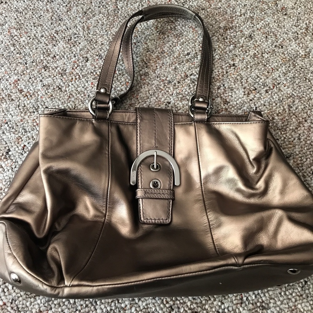 Coach metallic shoulder bag