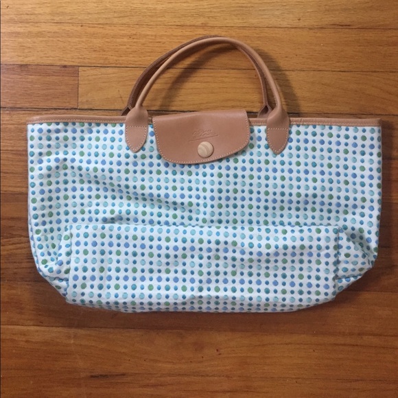 longchamp polka dot bag